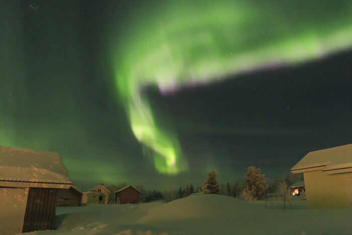 Poster Skandinavischer Winter und das Polarlicht
