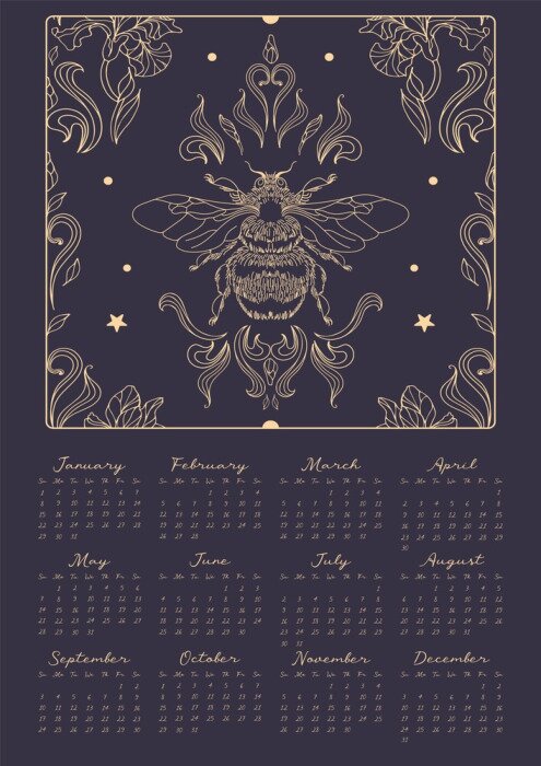 Poster Skarabäus-Kalender 2023