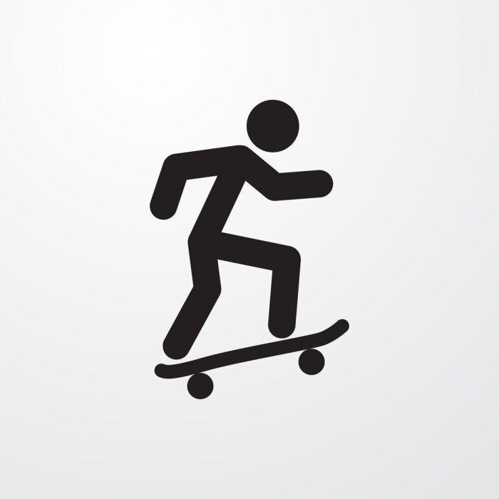 Poster Skateboard-Symbol Abbildung