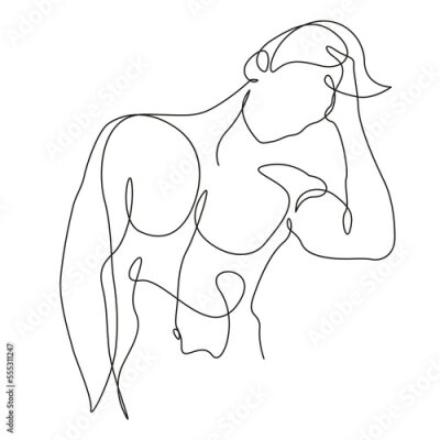 Poster Skizze einer männlichen Silhouette