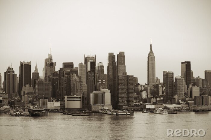 Poster Skyline in Sepia