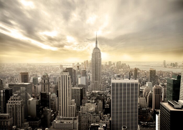Poster Skyline von New York mit dem Empire State Building
