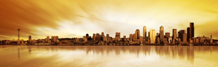 Poster Skyline von Seattle