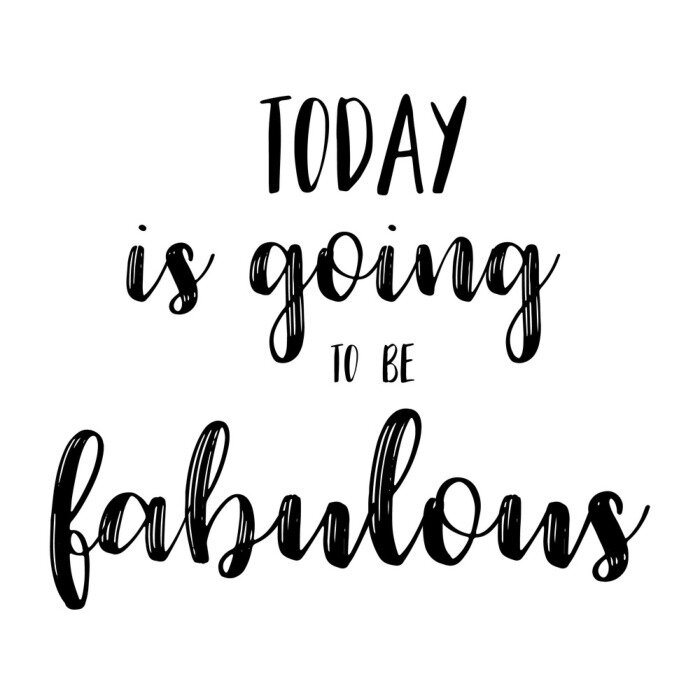 Poster Slogan über den heutigen Tag