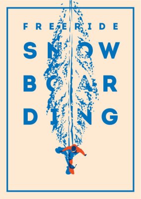 Poster Snowboard-Abbildung