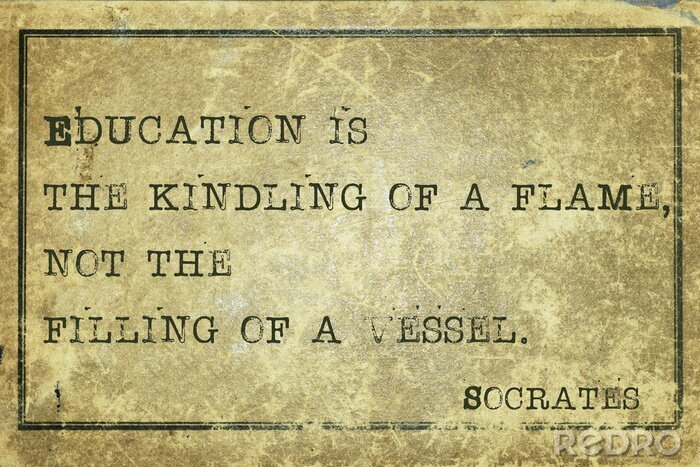 Poster Sokrates über Bildung