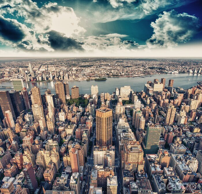 Poster Sommer-Sonnenuntergang über Manhattan