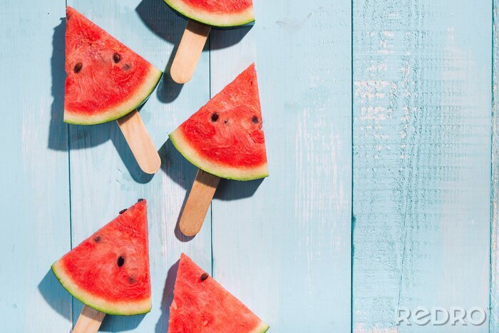 Poster Sommer symbolisch dargestellt Wassermeloneneis