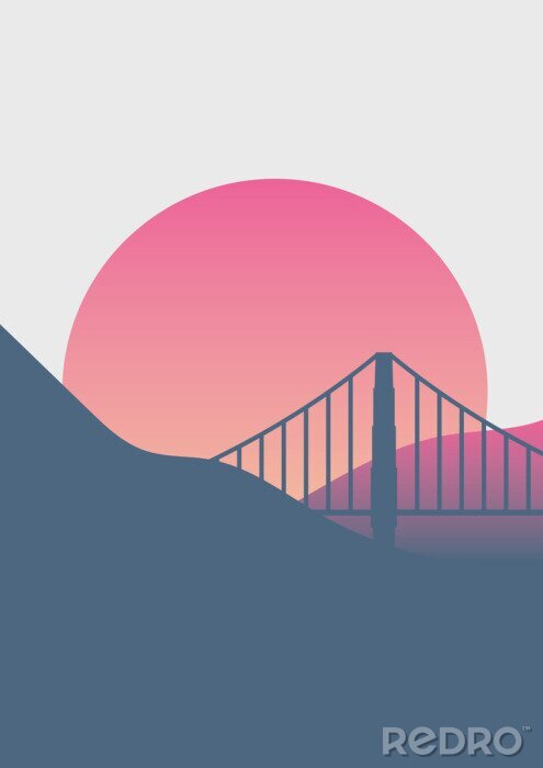 Poster Sonnenaufgang in San Francisco