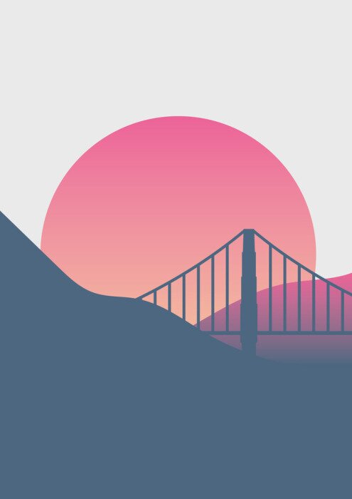 Poster Sonnenaufgang in San Francisco