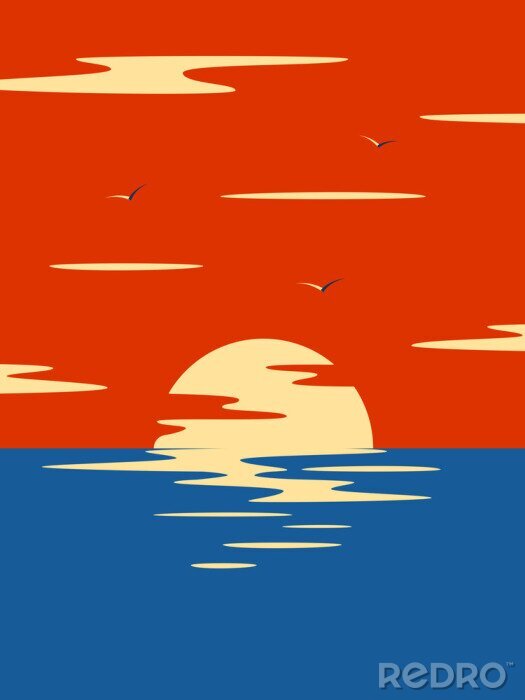 Poster Sonnenaufgang Meereslandschaft