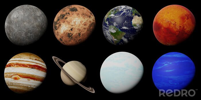Poster Sonnensystem echte Bilder der Planeten