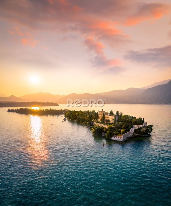 Poster Sonnenuntergang auf einer italienischen Insel