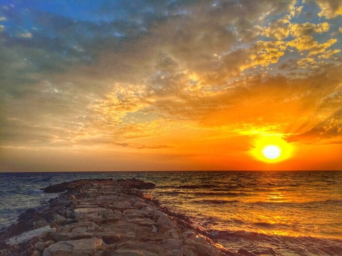 Poster Sonnenuntergang über dem Meer