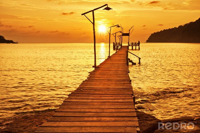 Poster Sorgloser Sonnenuntergang