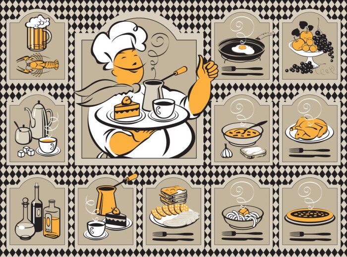 Poster Spezialitäten des Küchenchefs