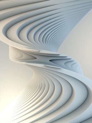 Poster Spiralförmige Struktur mit weißen Streifen