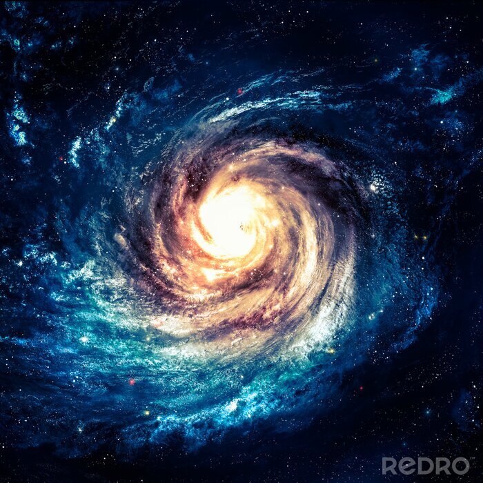 Poster Spiralgalaxie im Weltraum