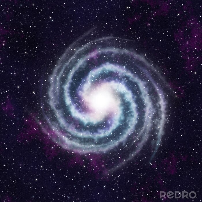 Poster Spiralgalaxie in Kosmos