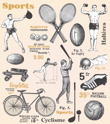 Sport - Poster mit Text französisch