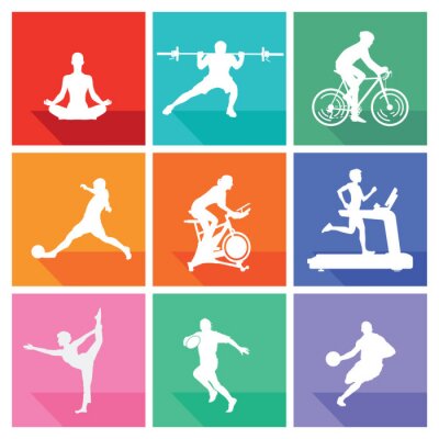 Tapete Sport und Freizeit Kollektion isoliert