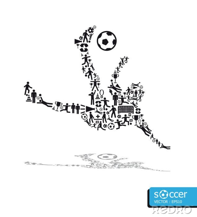 Poster Sportikone schwarz-weiß