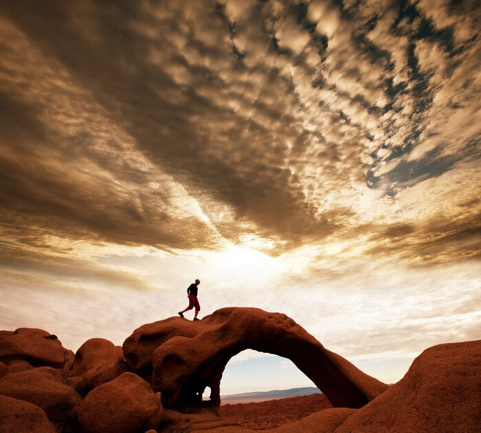 Poster Sportklettern am Felsbogen