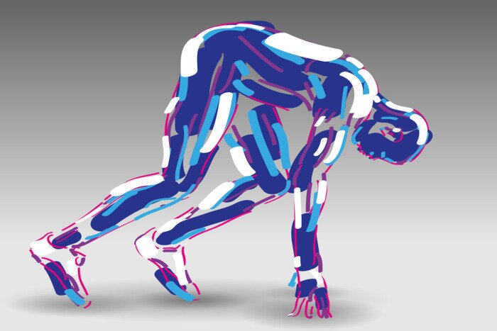 Poster Sprinter Läufer Vektor