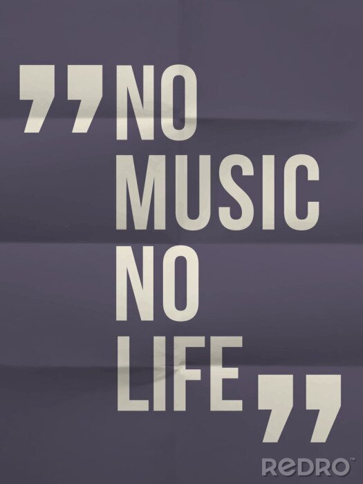 Poster Spruch über Musik