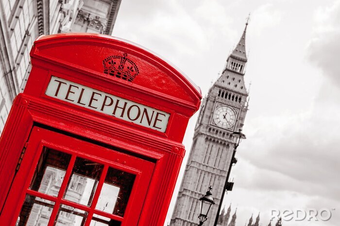 Poster Städte in Europa Londoner Telefonzelle