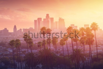 Poster Städte USA Los Angeles in der Sonne