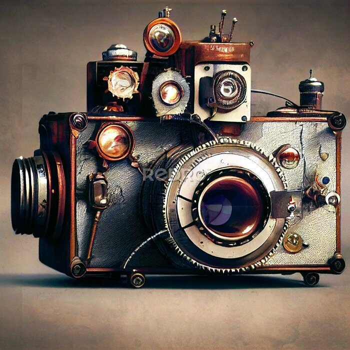 Poster Steampunk-Kamera