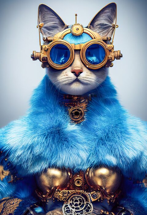 Poster Steampunk-Katze