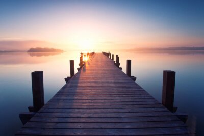 Steg 3d auf Himmelhintergrund