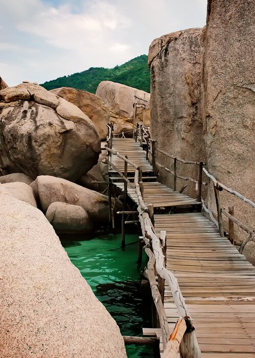 Poster Steg am Wasser