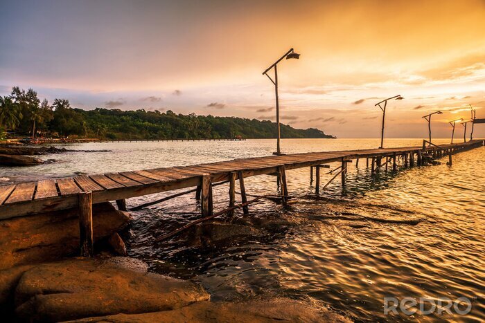 Poster Steg im exotischen Land