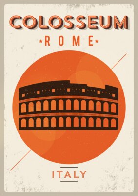 Poster Stilvolle Retro-Rom-Grafik