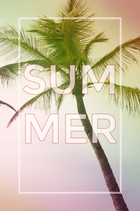 Poster Strandfoto mit Aufschrift