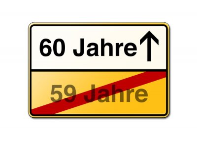 Poster Straßenschild zum 60. Geburtstag