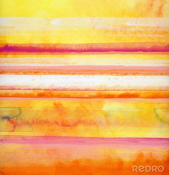 Poster Streifen Bunte aquarellfarbene