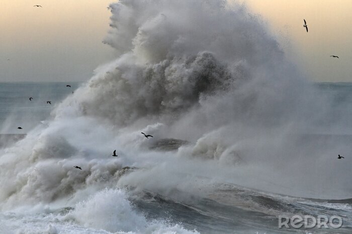 Poster Stürmische Wellen am Meer