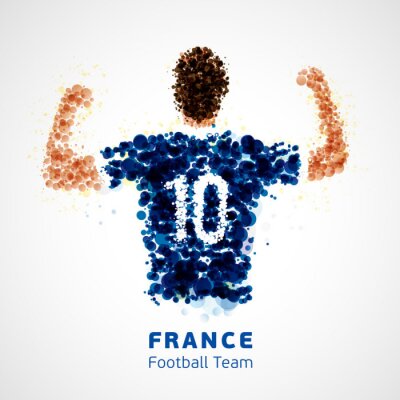 Poster Symbol der französischen Fußballnationalmannschaft