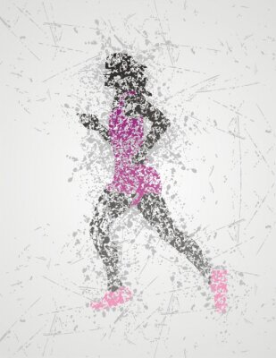Poster Symbol für eine laufende Frau