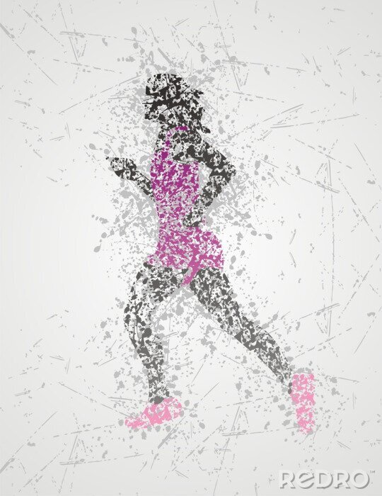 Poster Symbol für eine laufende Frau