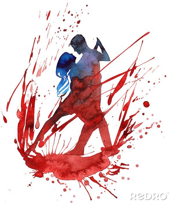 Poster Tango Aquarell
