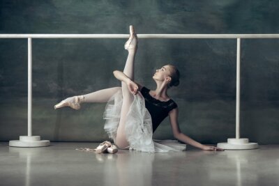 Poster Tanz Ballett Ballerina Posen während des Trainings