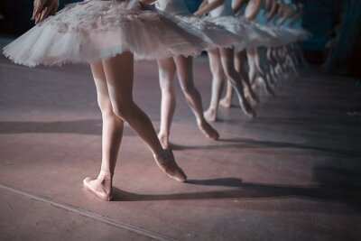 Poster Tanz Ballett Nahaufnahme auf Ballerinas Beine