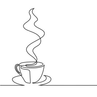 Tasse Kaffee dämpfend einfache Grafik