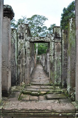 Poster Teilstück eines Angkor Wat-Tempels