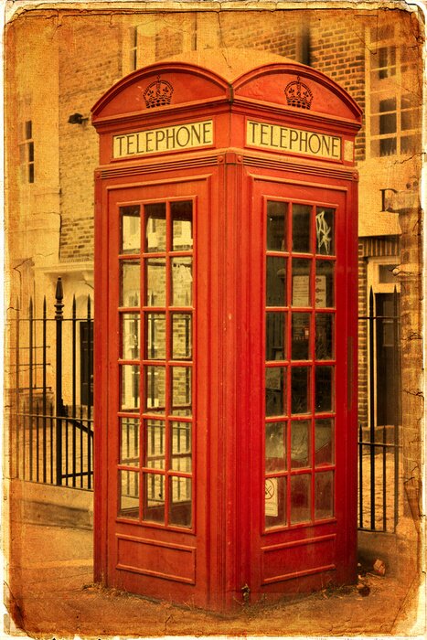 Poster Telefonzellen in London Vintage